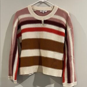 Madewell Multicolor Striped Crew Neck Sweater